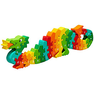 Holzpuzzle Drache A-Z